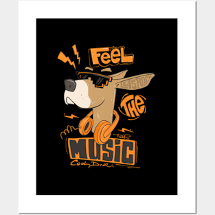 Dog ing Sun Feel Lets Rock The Music Dog Parents Dog And Music s Musician s Posters and Art